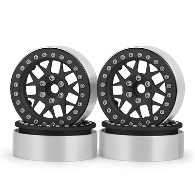 4pcs 1/10 RC Hobby Rock Crawler SCX10 TRX4 Appearance 90018 Metal Aluminum Alloy 2.2inch Beadlock Axial Wheel Rims