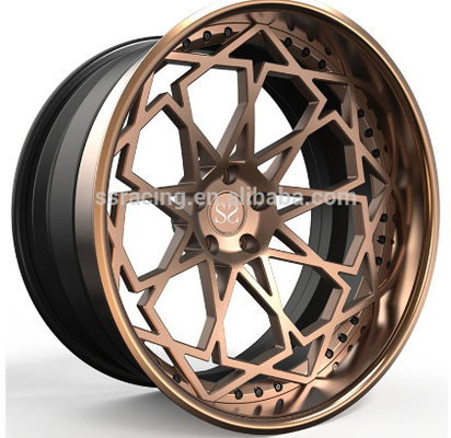 Custom A6061-T6 Aluminum Alloy 3 PC Forged JWL VIA 22 Inch Replica Passenger Car Aluminum Wheels