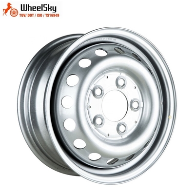 For Mercedes Sprinter 308/312/314 01/00-04/06 Wheelsky 565C01 T-S Custom 15 Inch 15X6.0 PCD 5x130 Pickup Light Truck Silver Steel Wheels